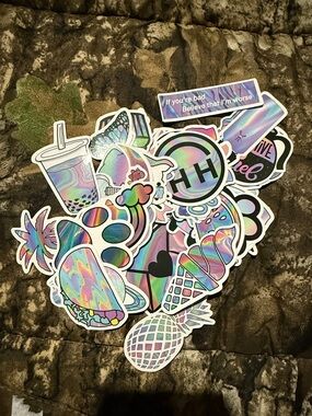 Holographic Rainbow Sticker Pack - Iridescent Home Design Accents